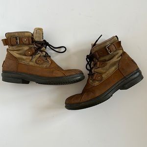 Ugg Australia Women’s Cecile Brown Waterproof Leather Ankle Boots booties